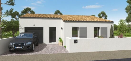 Plan de maison Surface terrain 83 m2 - 4 pièces - 3  chambres -  avec garage 