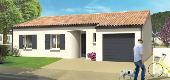 Plan de maison Surface terrain 110 m2 - 5 pièces - 3  chambres -  avec garage 