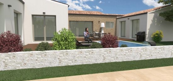 Maison neuve à Croix-Chapeau, Nouvelle-Aquitaine